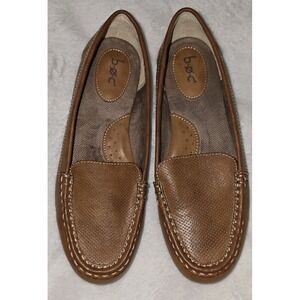 BOC Womens Jana BC0012216 Brown Leather Slip On Low Top Loafer Shoes Size 10 M‎